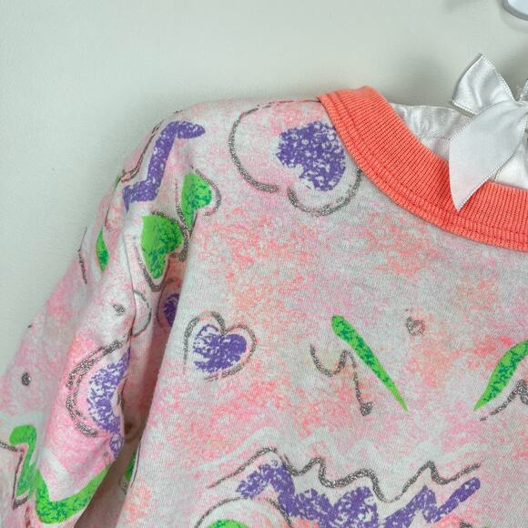 Vintage Girls Scribble Glitter Tee 3T USA - Picture 2 of 7